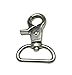 Generic Silvery 1 Inch Inside Diameter D-Ring Lobster Clasp Claw Swivel Lobster Snap Clasp Hook for Strap Pack of 15
