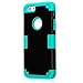 iPhone 6s Case,iPhone 6 Case,Soft Interior Silicone Rubber Bumper Hard Shell Solid PC Back,Shock-Absorption Anti-Scratch Hybrid Heavy Duty Dual-Layer Slim Cover for Apple iPhone 6 6S 4.7-Black Teal
