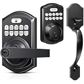 TEEHO Keyless Entry Door Lock-Keypad Door Lock with Handle