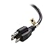 [UL Listed] Cable Matters 6-Pack 16 AWG Heavy Duty 13A Short Power Extension Cord 1 ft in Black, (Power Cord Extension / 3 Prong Extension Cords, NEMA 5-15P to NEMA 5-15R)