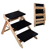 New Portable Folding 2-in-1 Wooden Pet Ramp & Stairs Dog Cat Animal Steps Ladder by Completestore