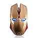 2.4 GHz Wireless Mouse, Six-Button Silent Iron Man Mouse with 1200/1600/2400 Adjustable Mouse for Desktop/Laptop/PC (Gold)thumb 1