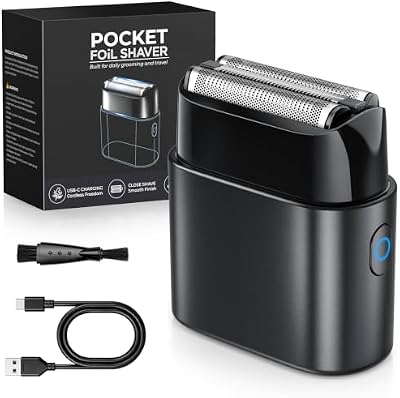 Afeitadora Eléctrica Foil Shaver Hombre Portátil Recargable USB-C