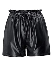 Pantalones cortos de yoga para dama con bolsillo metálico brillante