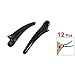 uxcell 12 Pcs Black Plastic Prong Alligator Teeth Bows Hair Clips