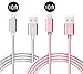 Lightning Cable 10 ft , IVVO 2 Pack Nylon Braided Durable USB Sync and Charging Cable for Apple iPhone 7/7Plus/6s/6/5s/5/SE, iPad Pro, iPad Air, iPad Mini (Silver+Rose Golden)