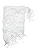 Cindy and Wendy Lightweight Triangle Floral Fashion Lace Fringe Scarf Wrap for Women (White)