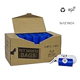 BABY PAW Pet Poop Bags 1080 Counts 54 Rolls 9＊12 inch Dog Waste Bags Doggie Bags with Free Dispenser