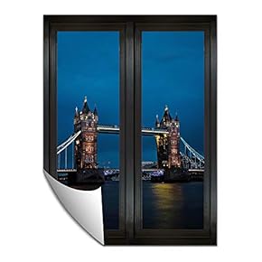 Wall Paper Small Wall Mural City at Night Wall Art Removable Wall Decoration for Bedroom Living Room - 24x32 inches