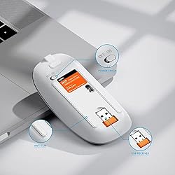 INPHIC Wireless Mouse Rechargeable, 700mAh, Slim