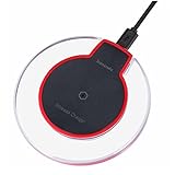 Wireless Charger, hanende Qi Wireless Charging Pad for iPhone 8 / 8 Plus / iPhone X / Samsung Galaxy S8 S8+ S7 S7 Edge, S6 S6 Edge Plus S6 Edge/Active, Note 5, Nexus 6 5, Moto Turbo 2 , etc (black)