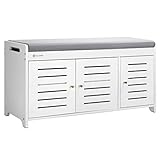 BALANBO Shoe Storage Bench Shoe Cabinet Bamboo Shoe