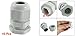 uxcell 10 Pcs White Plastic PG11 Waterproof Cable Glands Connectors