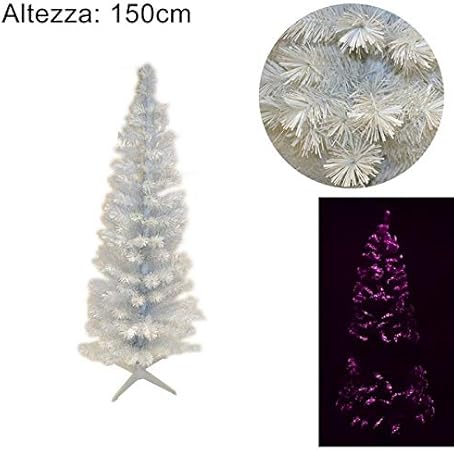 Addobbi Natalizi Amazon.Albero Natale Bianco Fibra Ottica 150 Cm Led Viola Addobbi Natalizi Amazon It Casa E Cucina