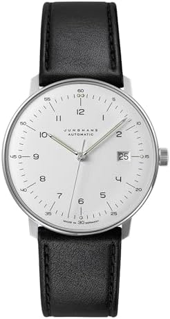 Amazon.com: JUNGHANS Max Bill Hand Wind Reloj analógico con esfera