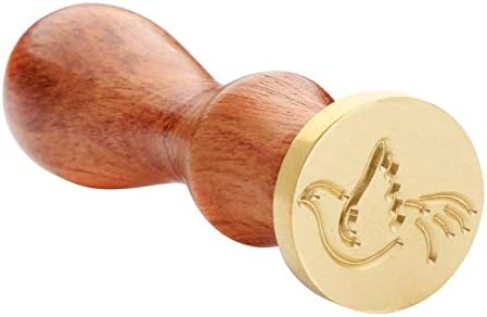 Demiawaking Vintage Wax Seal Stamp Custom Sealing Wax Stamp with Wood Handle for Wedding Invitation Envelops Postage Letter (Dove)