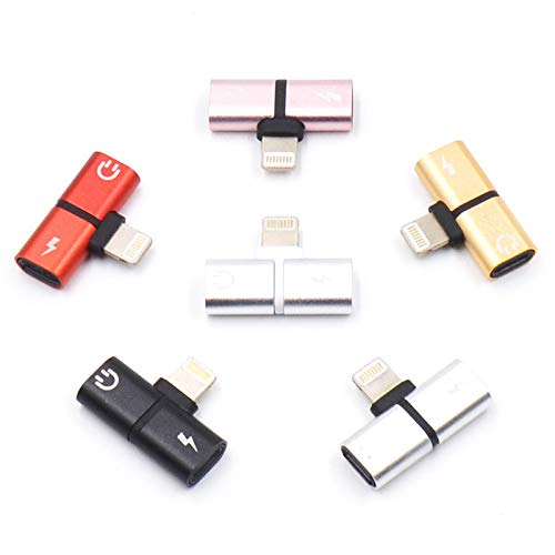Dual 8 Pin Audio and Charger Adapter Compatible X / 8/7 Plus Headphone Splitter Headset Adapter