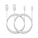 RAVPower 2 Pack 6ft 1.8m iPhone Cables Apple MFi Certified Lightning to USB Cable for iPhone 7 Plus/ iPhone 7/ iPhone 6/ 6S/ 6 Plus/ iPad Mini -White