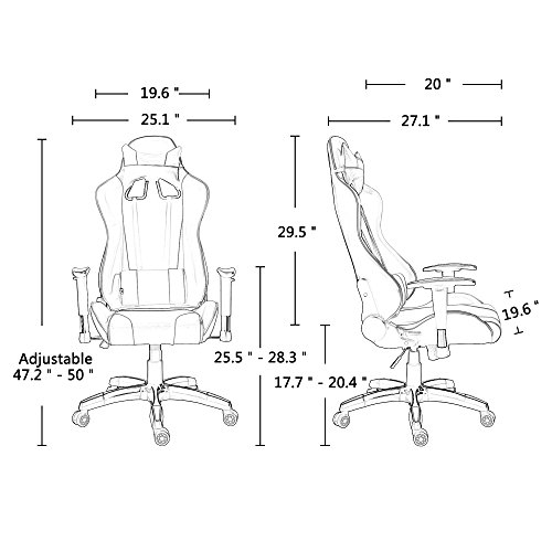 Acepro-Gaming-Chair-Executive-Swivel-Ergonomic-Racing-Style-High-Back-Office-Task-Desk-Computer-Chair-with-Headrest-and-Lumbar-Support-Pillow