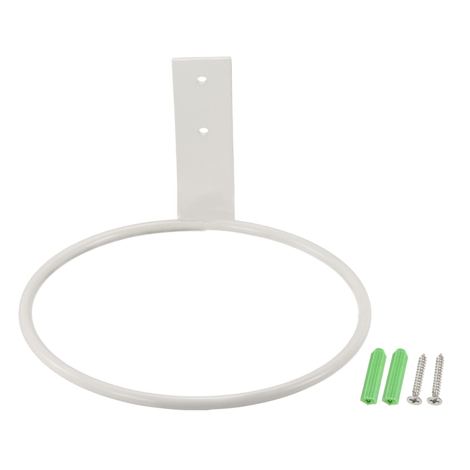 M METERXITY 3 Pack Flower Pots Holder - Ring Wall Mount Metal Planter Stands Plants Flower Pot Racks Apply to Outdoor Home Decor(White, 5")