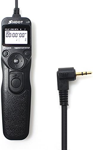 PinRui RS-60E3 Timer Remote Control Shutter Release for Canon EOS 650D/600D/550D/500D/1000D/450D/400D/350D/300D/100D/700D/60D(Rebel T4i,Rebel XT, Rebel XTi, Rebel XSi, Rebel XS, Rebel T1i,T2i,T3i)