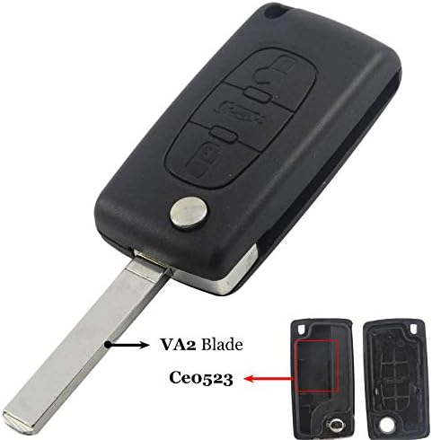 For peugeot 207 208 407 408 307 308 607 Remote Key Case Shell Key Cover 3 Buttons Key Case CE0523 ce0536 VA2/HCA