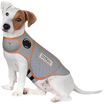 Thundershirt Sport Dog Anxiety Jacket | Vet Recommended Calming Solution Vest for Fireworks, Thunder, Travel, Separation | Platinum, Small