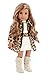 Fashion Girl - 3 Piece 18 inch Doll Outfit - Cheetah Coat, Ivory Dress and Ivory Boots - (Doll Not Included)