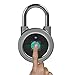 Fingerprint Padlock, Smart Bluetooth Security Lock with USB Charge, Metal Waterproof Anti-Theft Keyless Padlock Suitable for House Door, Suitcase, Backpack, Gym, Bike, Office