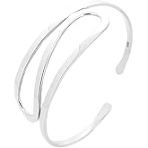VN Jewelry Silver Bangle For Women | Women's 925 Sterling Silver Bangle Bracelet Chic Statement style