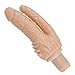 Double Dong, U Shape Multi Speed Dildo,Double-Motor Vibrator with Life-like Penis Head and Veins for G-spot and A-n-a-l Stimulation