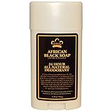 Nubian Heritage, 24 Hour All Natural Deodorant, African Black Soap with Aloe & Vitamin E, 2.25 oz (64 g)