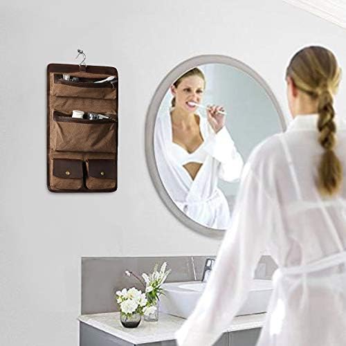 S-ZONE Mens Toiletry Organizer Bag Leather Travel Dopp Kit Hanging Case Great Gift Idea 4 S-ZONE Mens Toiletry Organizer Bag Leather Travel Dopp Kit Hanging Case Great Gift Idea