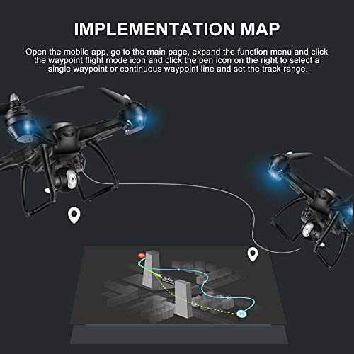 Pro-Drones-with-Camera-for-AdultsWenjuan-RC-Quadcopter-with-Dual-GPS1080P-Live-VideoGPS-Return-HomePowerful-Brushless-MotorsTwo-BatteriesFollow-MeWaypointHeadless-ModeStorage-Bag-Black