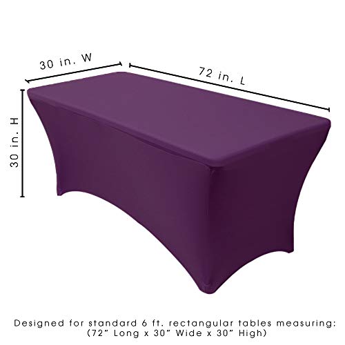 image for Your Chair Covers - Stretch Spandex 6 ft Rectangular Table Cover - Egg