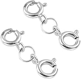 pegzherx 2Pcs Silver Double Clasps 925 Sterling for Necklace Bracelet view 1
