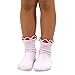 TeeHee Little Girls Cotton Double Ruffle Crew Socks 6 Pair (6-8 Years, Solid_Ruffle)