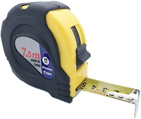 Fengbao 25-Foot Power Tape, SHOCK ABSORBENT Solid Rubber Case