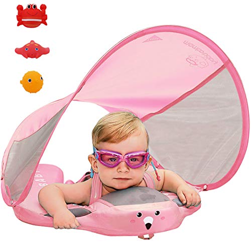 Preself Baby Solid Folat Ring 2 Infant Pool Aquatics Toddler Bathtub Floating Safety Swimming Training (Pink)