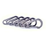 BANG TI Titanium Mini Custom Quick Release Hook KeyChain - 45mm*5 - Grey