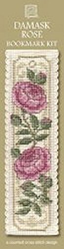 Textile Heritage Damask Rose Counted Cross Stitch Bookmark Kit
