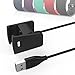 [2 PACK] Fitbit Charge 2 Charger, MoKo [3.7 FT+ 1.6 FT] Replacement USB Charger Charging Cable Cradle Dock Adapter for Fitbit Charge 2 Heart Rate + Fitness Wristband, BLACK