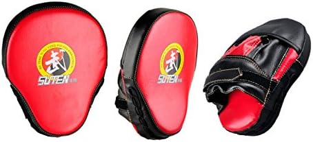 Red PU Leather training equipment Punching Kicking Pad Curved Target MMA Boxing Curved Punch Pad for Target Focus Punch Pad Training Glove For Karate Muay Thai Taekwondo Kick High Quliaty
