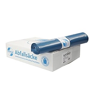 120 L vuilniszakken DEISS PREMIUM blauw – 50 stuks – extra sterk, 120 Liter – 50 Stuk, 50