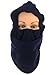 Women's Fleece Balaclava Hooded Face Mask Neck Warmer Ski Hood Snowboard Mask Wind Protector (Navy Blue)