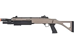 GOLDENBALL High FPS Tri-Shot 11'' Airsoft Shotgun Pump Action BO Manufacture FABARM STF w/Fixed Stock (2 Shells Included)