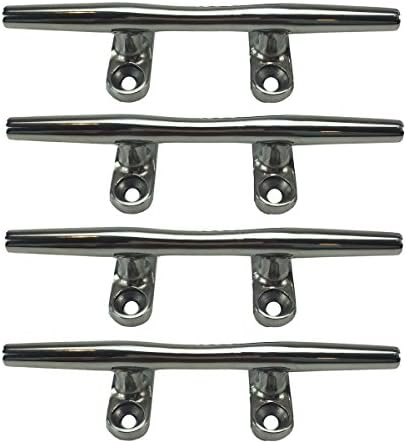 4 BRAND NEW 316 STAINLESS STEEL 4 HOLE HERRESHOFF 6" MARINE BOAT DOCK DECK LINE CLEAT/CLEATS