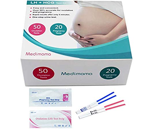 50 LH Ovulation Test Strips and 20 HCG Pregnancy Test Strips Kit Ovulation Predictor Kit for Women - Thumbnail 2