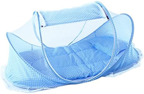 Baby Travel Bed Mosquito Net (Blue) - YSLF Baby Portable Folding Baby Bed Baby Mosquito Net Crib Bed Portable Baby Cots