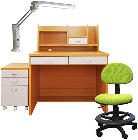 学習机 ララ Art シンプルでかわいい 勉強机 学習椅子ラッキー グリーン付 机カラー